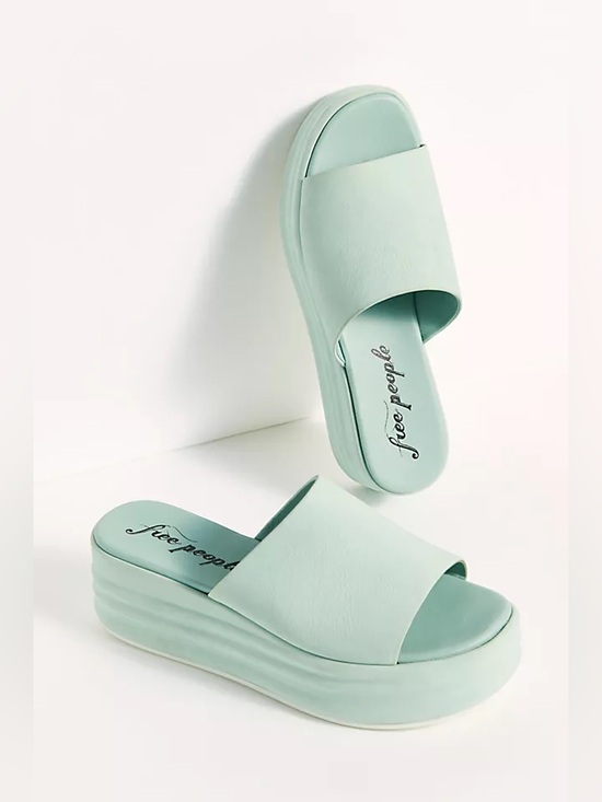 Free People Shoes - Free People Mint Platform Slide Sandals